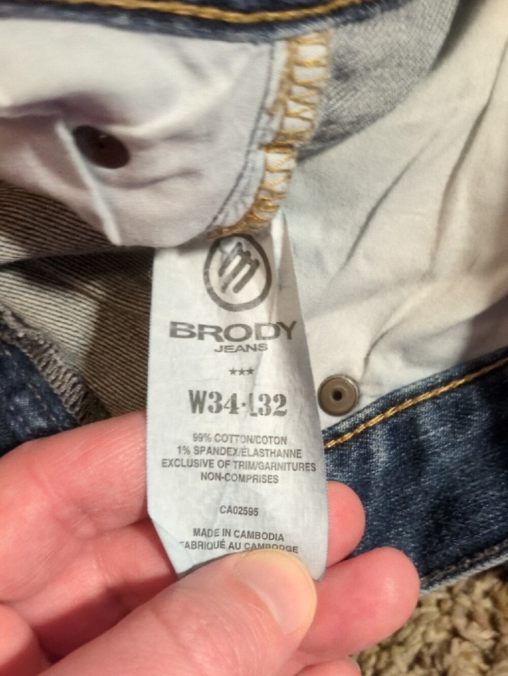 BRX Jeans Men's Relaxed Fit Blue Denim Jeans - Picture 7 of 8